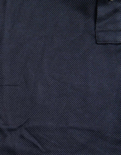 Dolce & Gabbana Marineblaues Polo-T-Shirt mit Kragen und kurzen Ärmeln