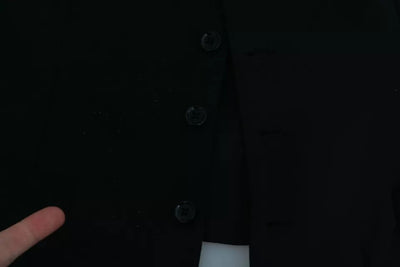 Dolce & Gabbana Schwarze Stretchweste Formelles Kleid Wollweste