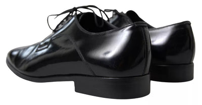 Dolce & Gabbana Formelle Anzugschuhe aus poliertem Leder, schwarz