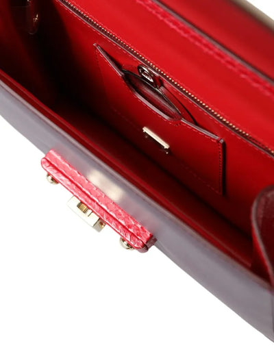 Dolce & Gabbana Multicolor Lucia Crossbody-Umhängetasche aus gebürstetem Leder