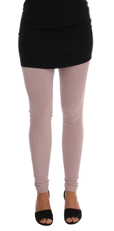 Dolce & Gabbana Rosa Stretch-Taillenstrumpfhose Strümpfe