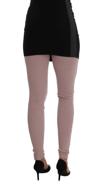 Dolce & Gabbana Rosa Stretch-Taillenstrumpfhose Strümpfe