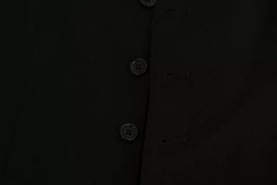 Dolce & Gabbana Schwarz Solid STAFF Slim Fit Weste Weste