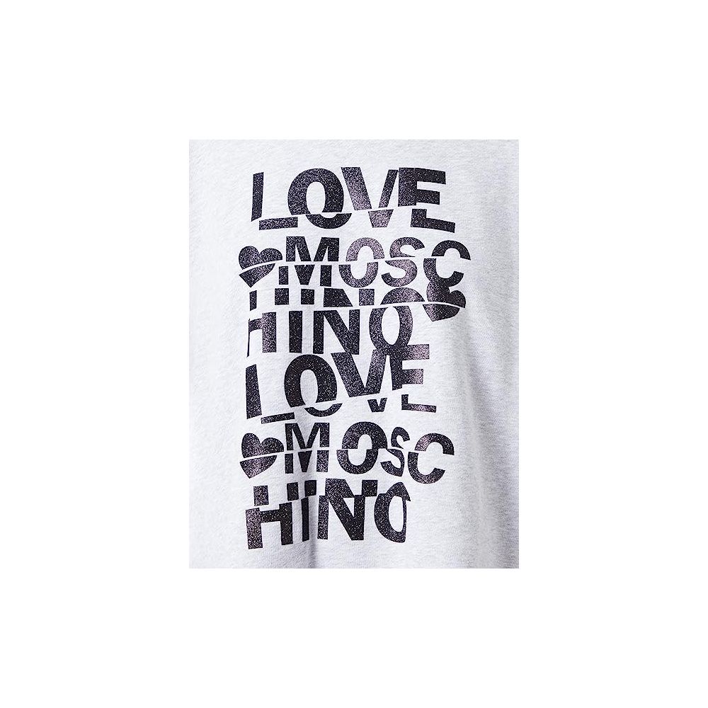 Love Moschino Graues Baumwoll-Sweatshirt für Frauen