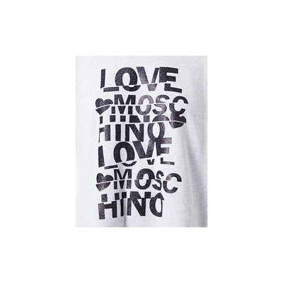 Love Moschino Graues Baumwoll-Sweatshirt für Frauen
