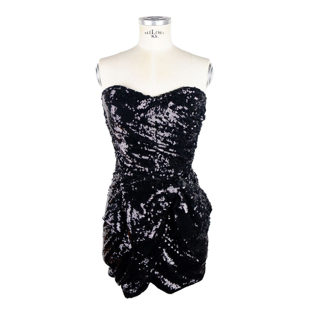 Elisabetta Franchi Schwarzes Polyamid Damen Kleid