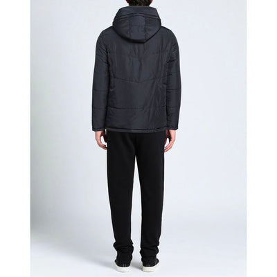 Aquascutum Elegante blaue Jacke mit abnehmbarer Kapuze
