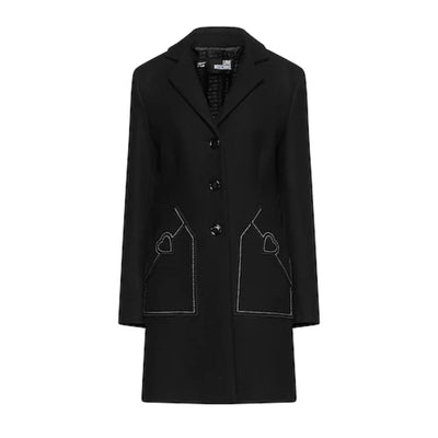Love Moschino Schwarzer Wollmantel für Frauen