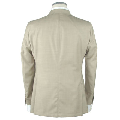 Emilio Romanelli Beige Wollblazer für Männer