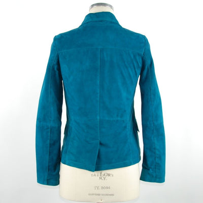 Emilio Romanelli Grüne Lederjacke für Frauen