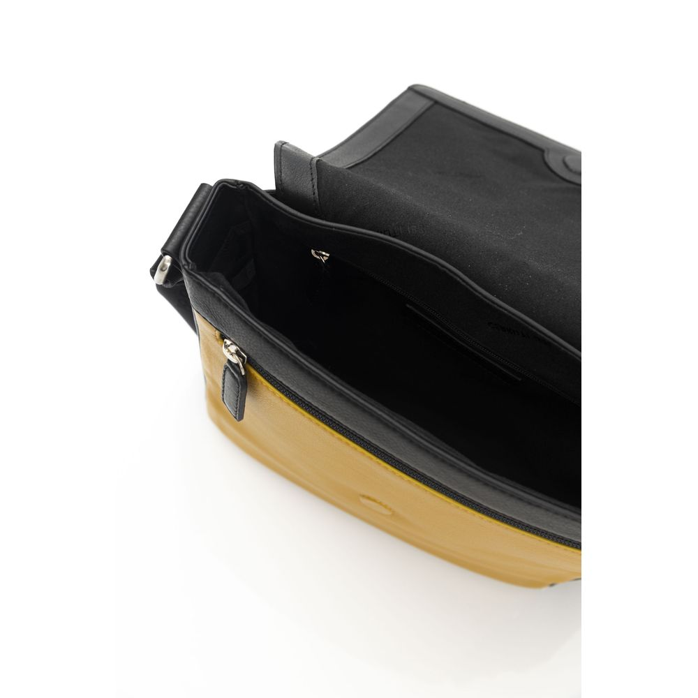 Cerruti 1881 Gelbe Leder Damen Crossbody Tasche
