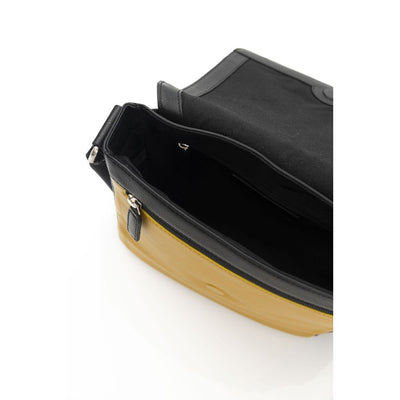 Cerruti 1881 Gelbe Leder Damen Crossbody Tasche