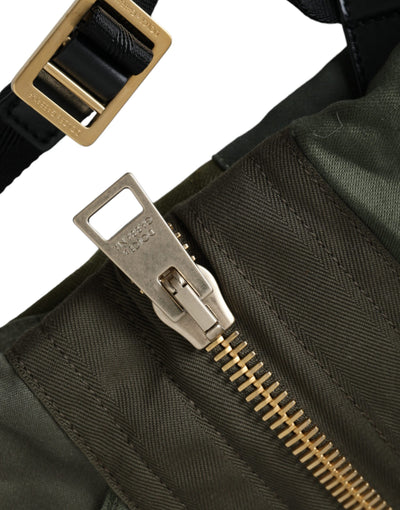 Dolce & Gabbana Militärgrüner Patchwork-Rucksack Rucksack Tasche