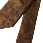 Dolce & Gabbana Braun Floral 100% Seide Verstellbare Herrenkrawatte