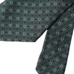 Dolce & Gabbana Grüne Seidenkrawatte mit Markenlogo, verstellbar, für Männer