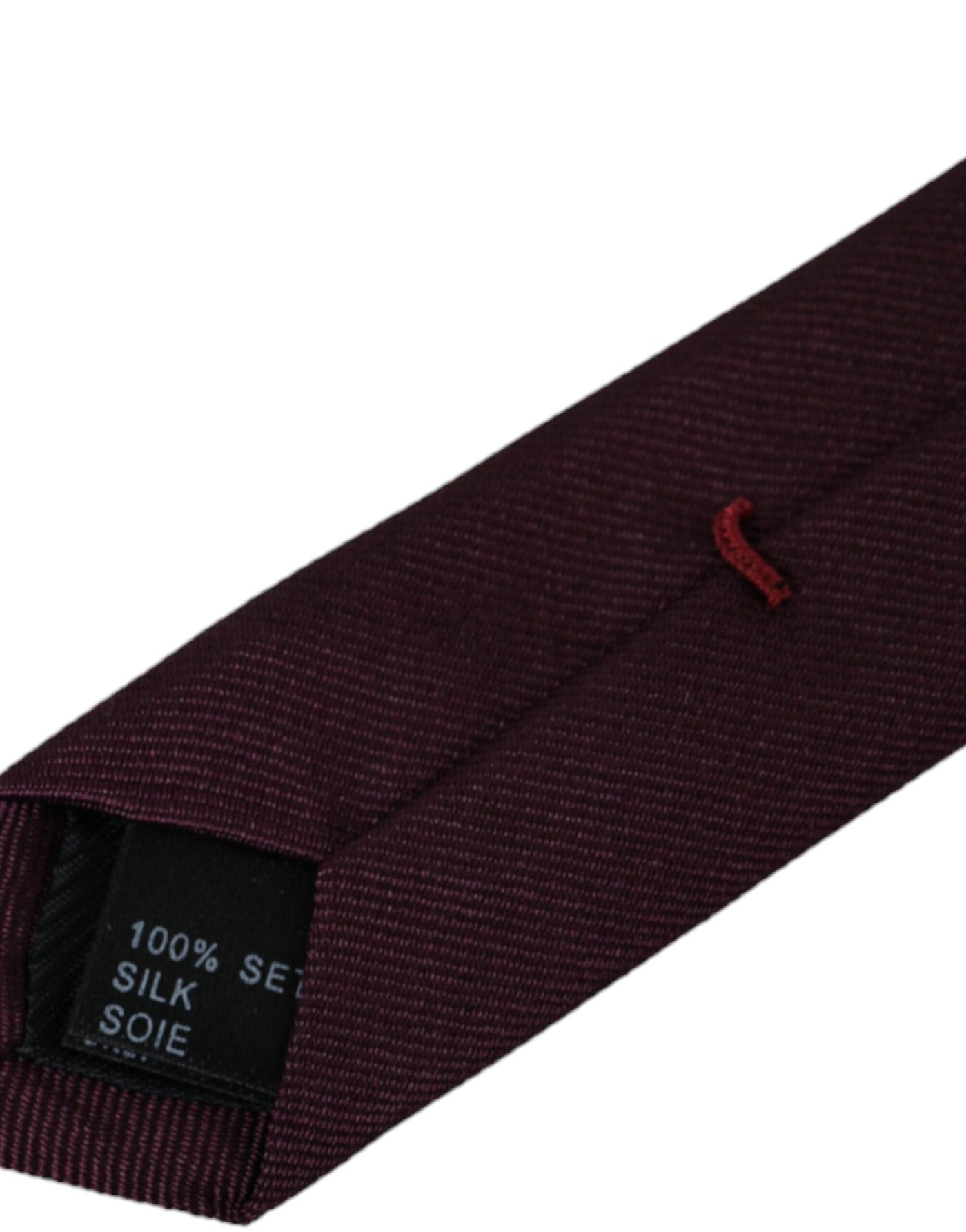 Dolce & Gabbana Bordeaux Solide 100% Seide Verstellbare Herrenkrawatte