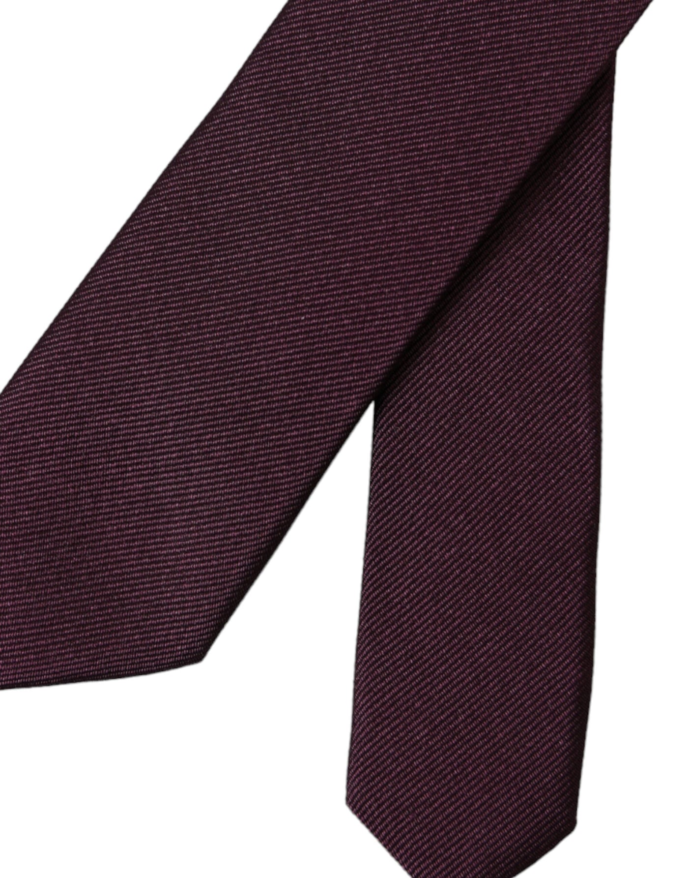 Dolce & Gabbana Bordeaux Solide 100% Seide Verstellbare Herrenkrawatte