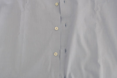 Cavalli Hellblaues Slim Fit Hemd aus Baumwolle