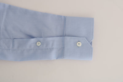 Cavalli Hellblaues Slim Fit Hemd aus Baumwolle