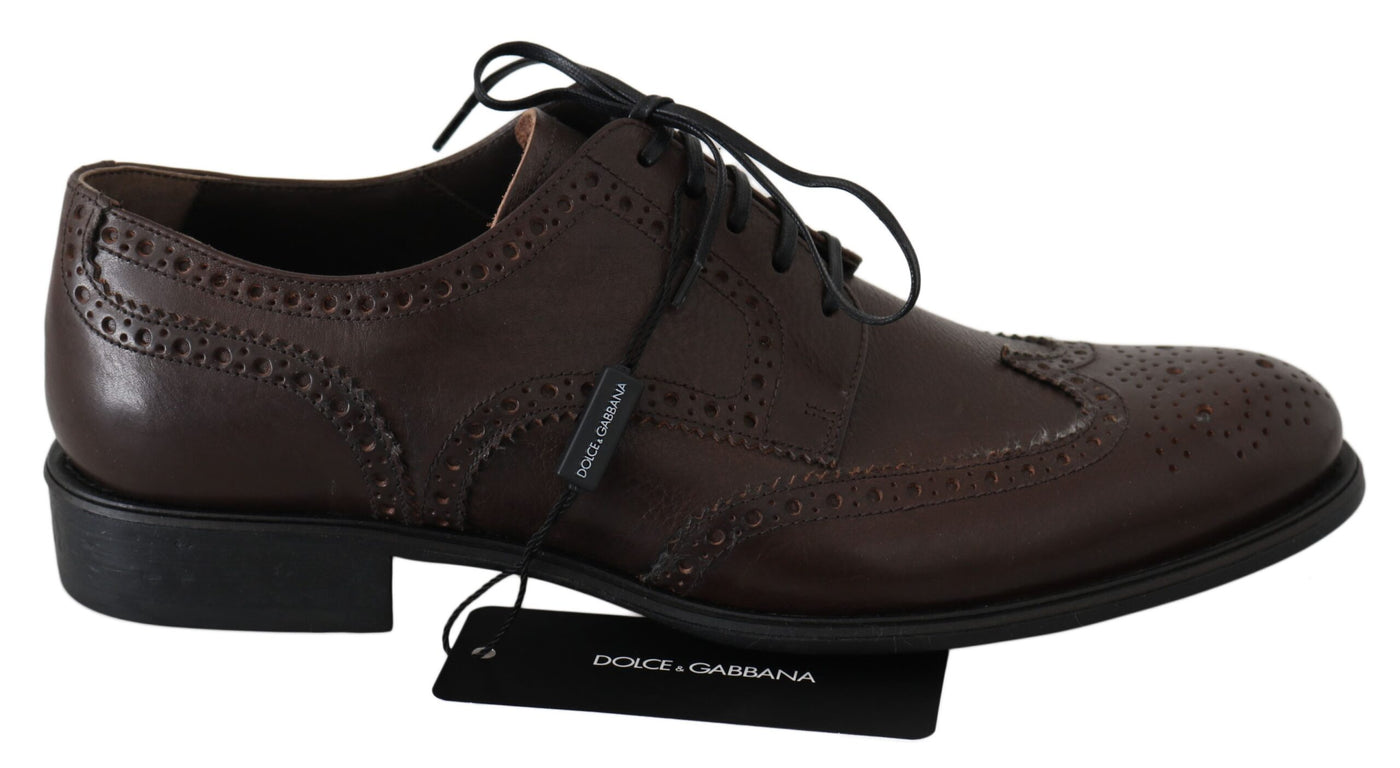 Dolce & Gabbana Braune Leder Brogue Derby Dress Schuhe
