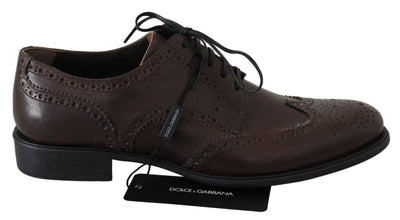 Dolce & Gabbana Braune Leder Brogue Derby Dress Schuhe