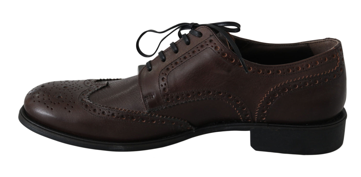 Dolce & Gabbana Braune Leder Brogue Derby Dress Schuhe