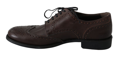 Dolce & Gabbana Braune Leder Brogue Derby Dress Schuhe