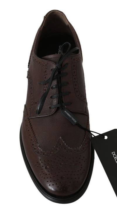 Dolce & Gabbana Braune Leder Brogue Derby Dress Schuhe