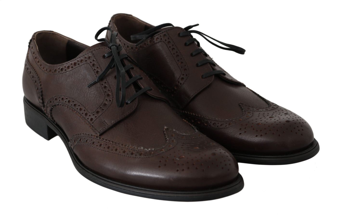 Dolce & Gabbana Braune Leder Brogue Derby Dress Schuhe