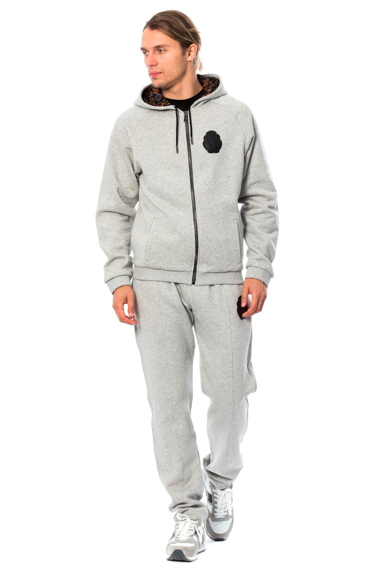 Billionaire Italian Couture Grauer Baumwoll-Kapuzenpullover
