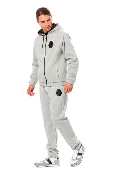 Billionaire Italian Couture Grauer Baumwoll-Kapuzenpullover