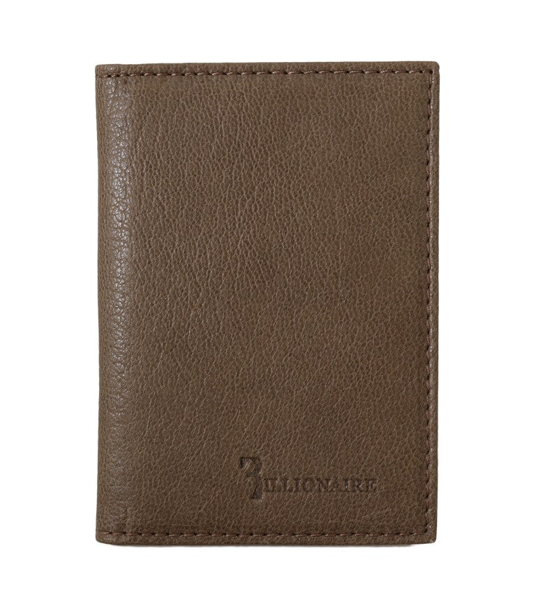 Billionaire Italian Couture Braunes Leder Bifold Wallet