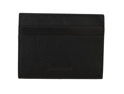 Billionaire Italian Couture Schwarzer Leder-Kartenhalter Brieftasche