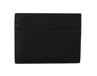 Billionaire Italian Couture Schwarzer Leder-Kartenhalter Brieftasche