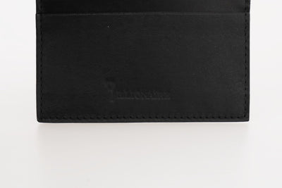 Billionaire Italian Couture Schwarzer Leder-Kartenhalter Brieftasche