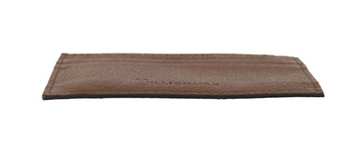 Billionaire Italian Couture Brauner Leder-Kartenhalter Brieftasche