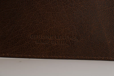 Billionaire Italian Couture Brauner Leder-Kartenhalter Brieftasche