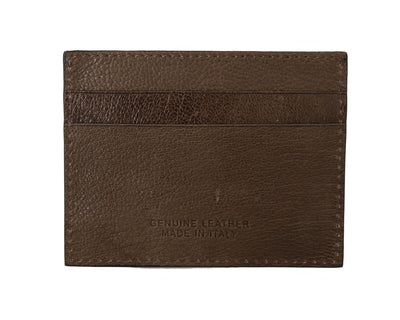 Billionaire Italian Couture Brauner Leder-Kartenhalter Brieftasche