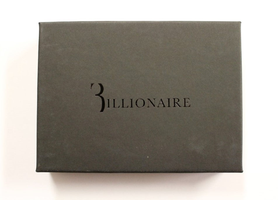 Billionaire Italian Couture Brauner Leder-Kartenhalter Brieftasche