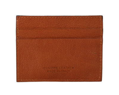 Billionaire Italian Couture Brauner Leder-Kartenhalter Brieftasche