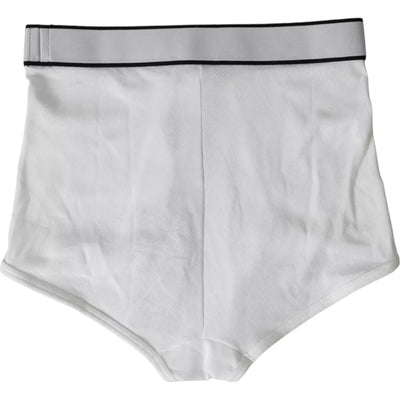 Dolce & Gabbana Weiße Baumwoll-Stretch-Markenunterwäsche mit Logo
