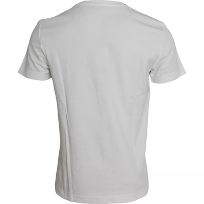Dolce & Gabbana Weißes Bandana Print Baumwolle kurze Ärmel Männer T-Shirt