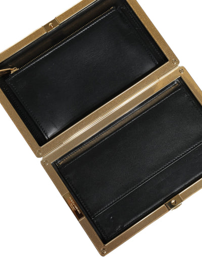 Dolce & Gabbana Multicolor Floral Gold Frame Clutch Abend Handtasche