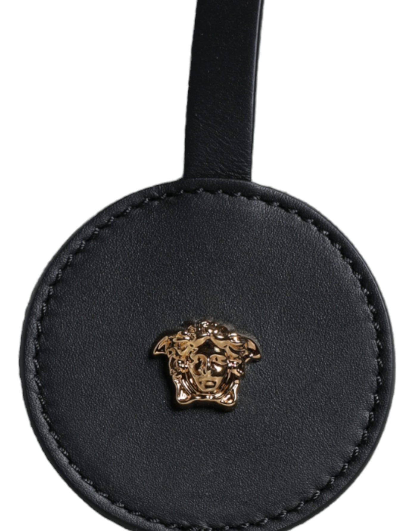 Versace Weiße Top Handle Canvas Leder Logo Crossbody Tote Bag