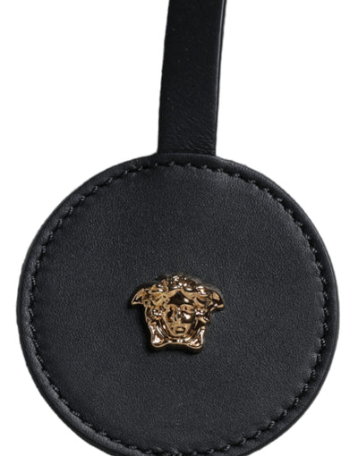 Versace Weiße Top Handle Canvas Leder Logo Crossbody Tote Bag