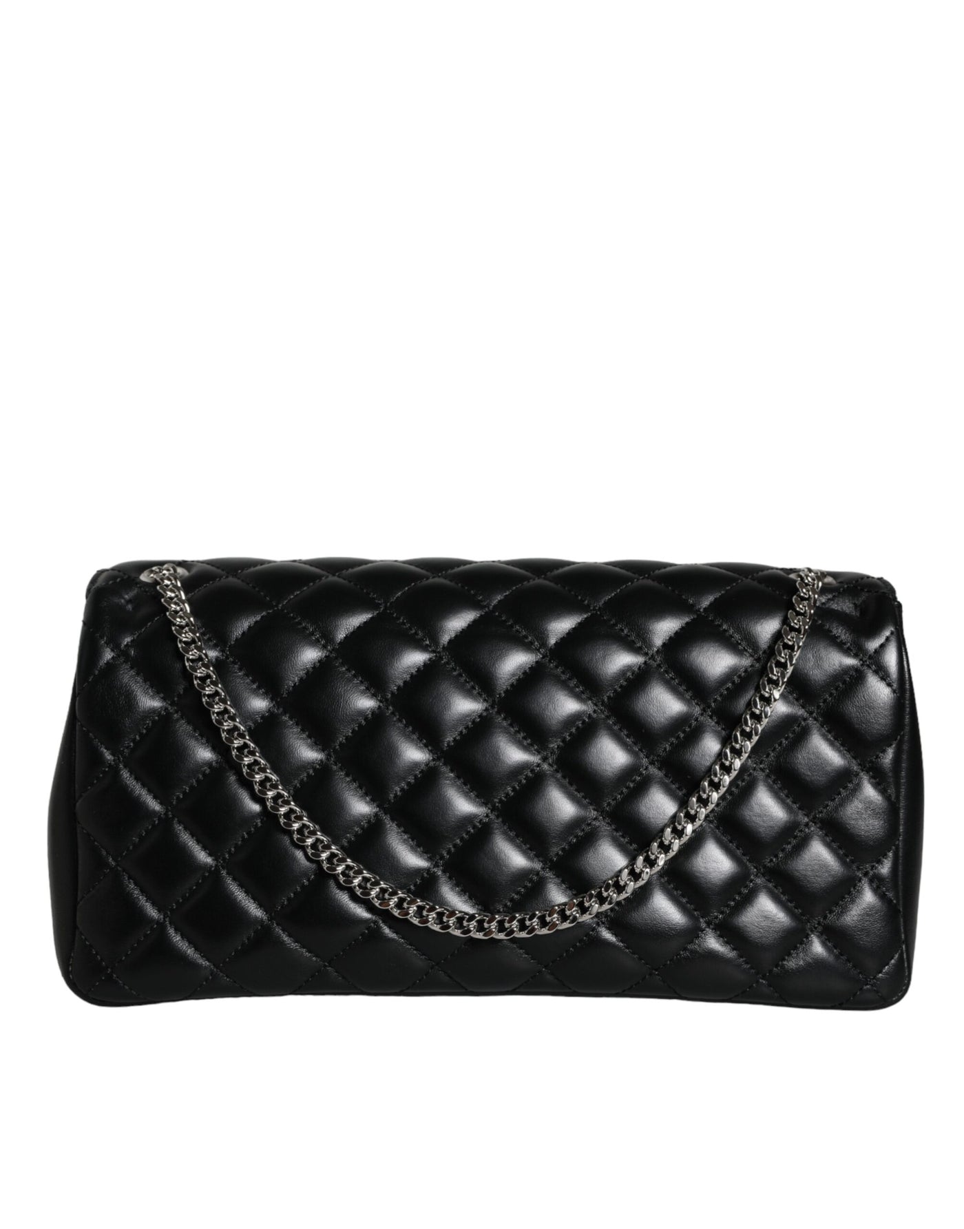Versace Schwarze gesteppte Lammleder Crossbody Umhängetasche