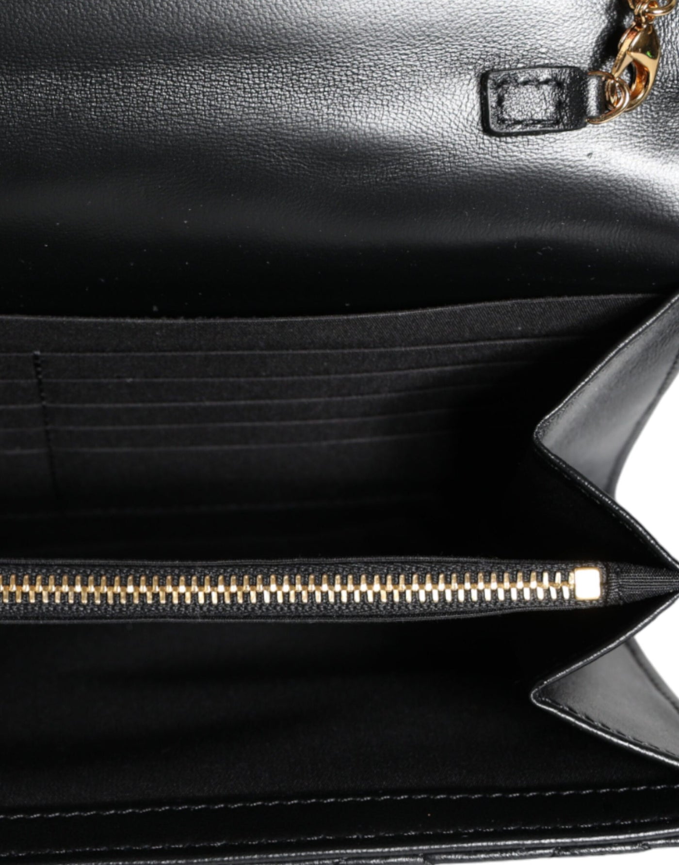 Versace Schwarze gesteppte Nappaleder Crossbody Umhängetasche