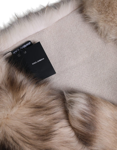 Dolce & Gabbana Brauner Frostfuchs Pelz Halswärmer Winterschal