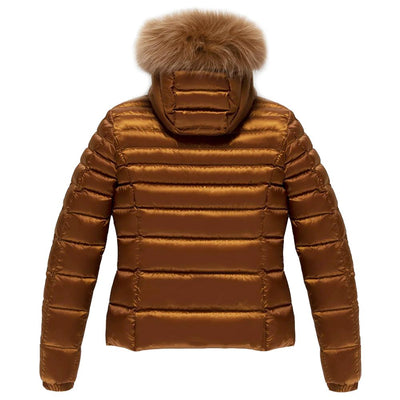 Refrigiwear Orange Nylon Frauen Jacke
