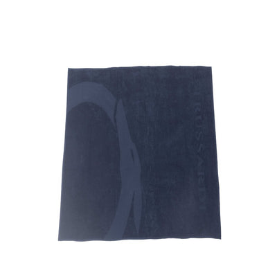 Trussardi Beachwear Herren-Strandtuch aus blauer Baumwolle